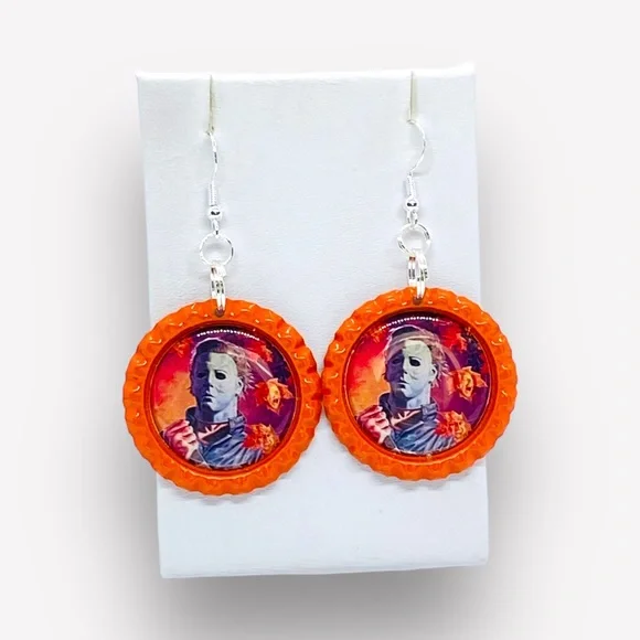 Halloween Michael Myers Iconic Halloween character creepy earrings - Picture 4 of 6